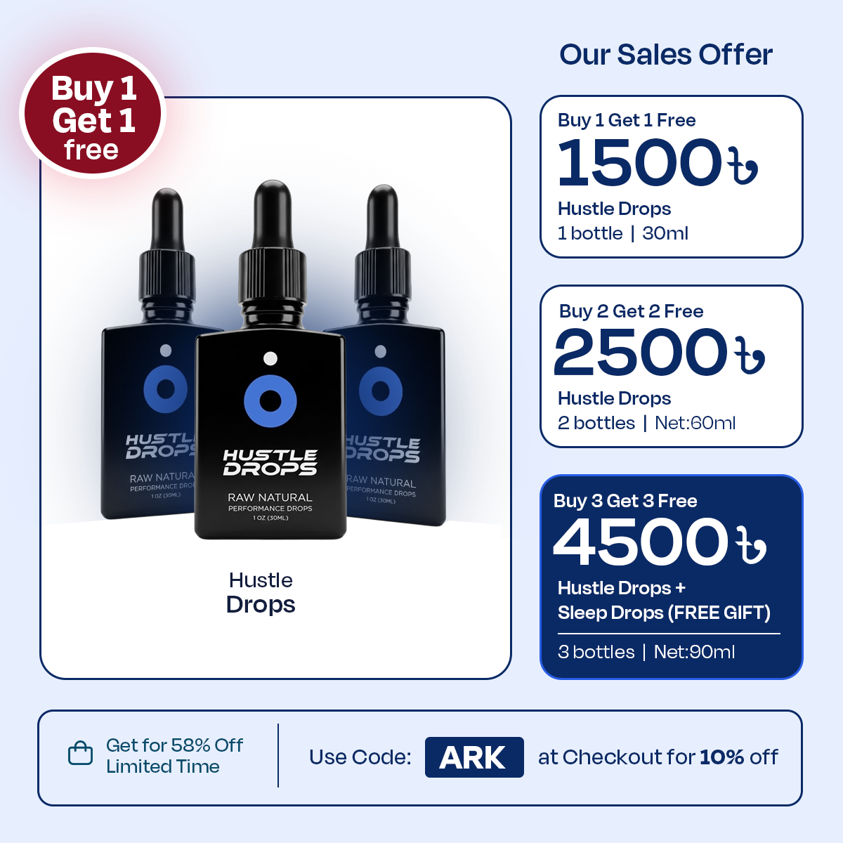 Hustle Drops by Evoq - Improve Breathing