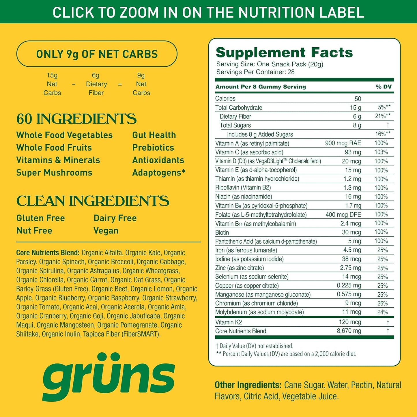 Superfoods Green Gummies